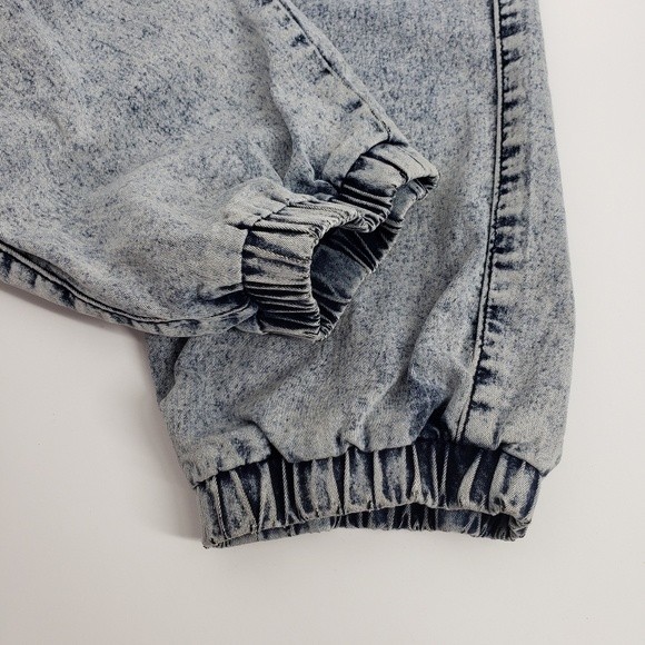 Hybrid & Co Acid Wash Cargo Crop Jogger Jeans 2X - Picture 4 of 9